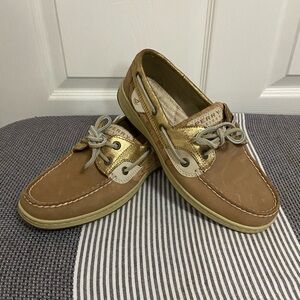 Sperry shoes women size 6 gold